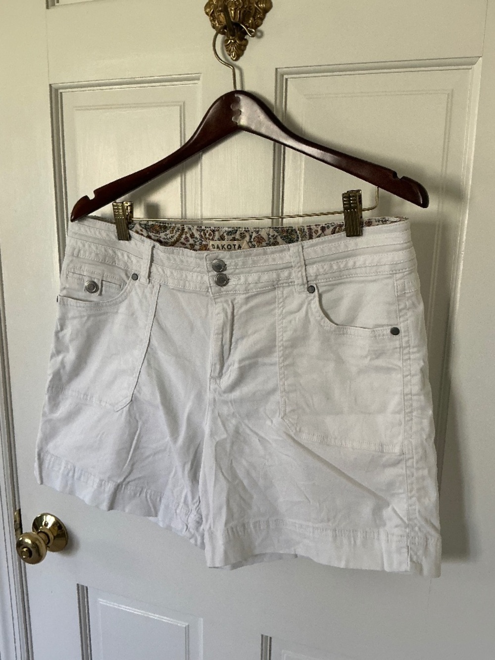 White cargo shorts
